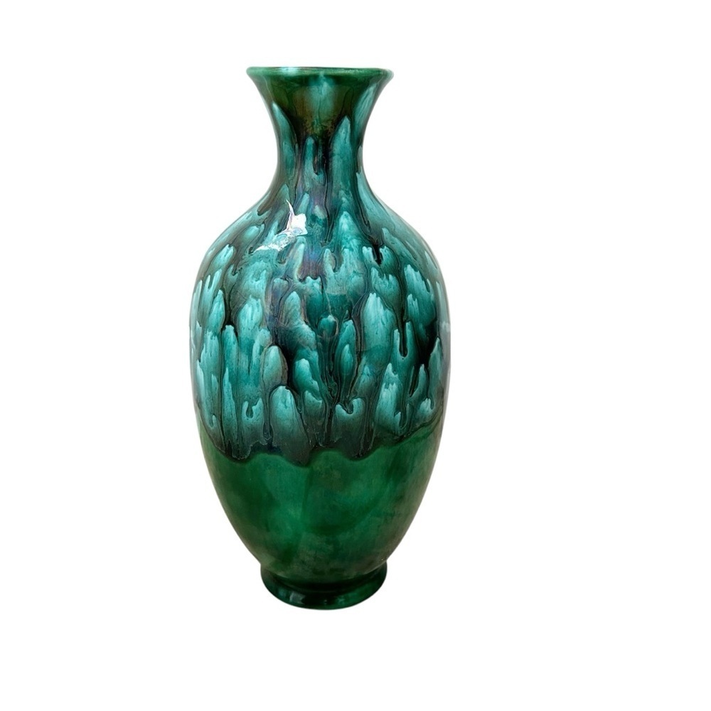 Beautiful Pottery Vase Blue Green Dip Glaze Bundle & Save